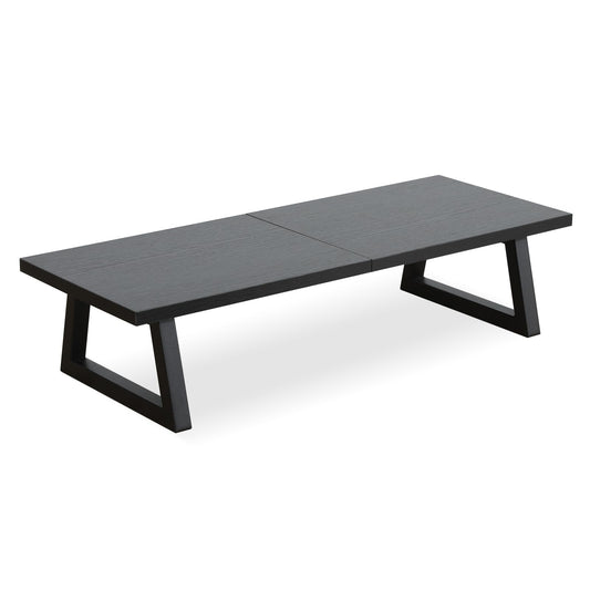 TEAMIX 24 inch Monitor Riser for Desk, Wood & Steel Computer/TV Stand Black