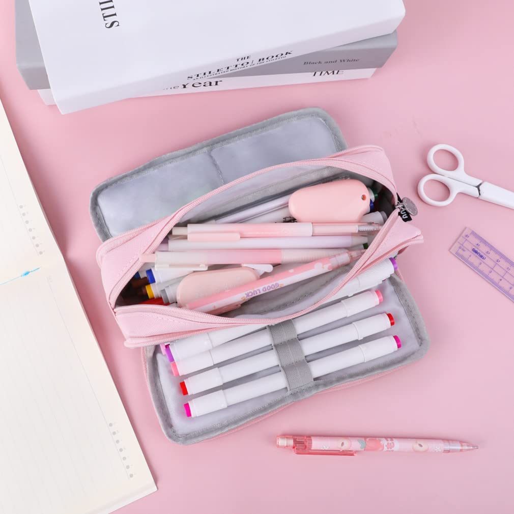 iSuperb Large Pencil Case 3 Compartments Pencil Pouch Big Capacity Pencil Bag for Kids Teen Girls