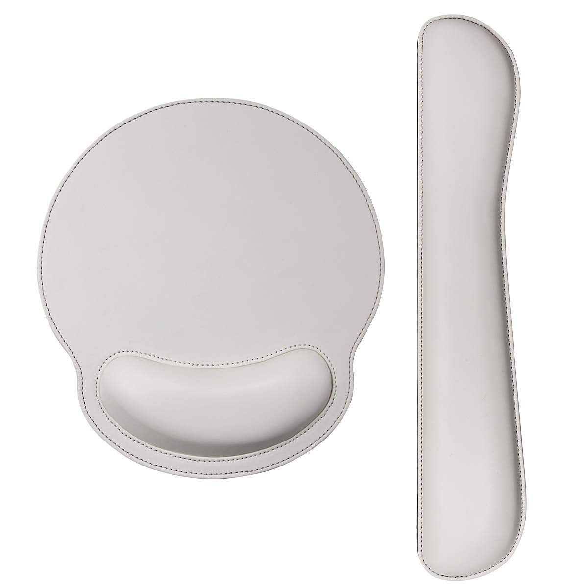 RICHEN Ergonomic PU Leather Keyboard Wrist Rest and Mouse Pad with Wrist Support, Memory Foam Set