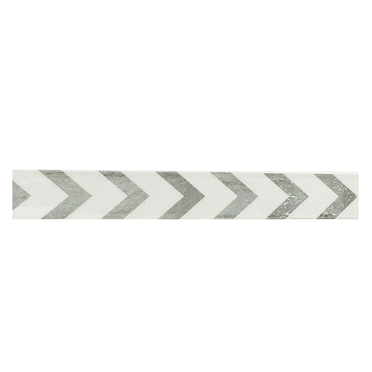 Wrapables Colorful Washi Masking Tape, Metallic Silver Arrow
