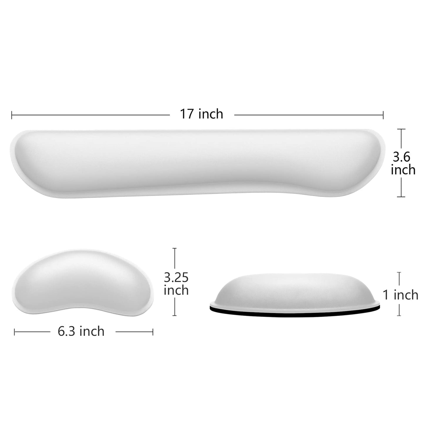 Dapesuom Enlarge Keyboard Wrist Rest, Memory Foam Wrist Cushion for Desk Mats Support, Cute Typing