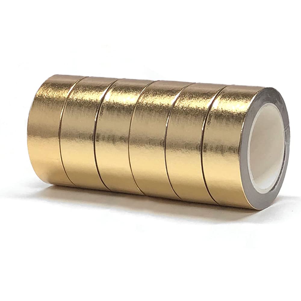 CIAJIE Solid Foil Washi Tape, Decorative Self Adhesive Masking washi Tape,Graphic Art Tape,Washi