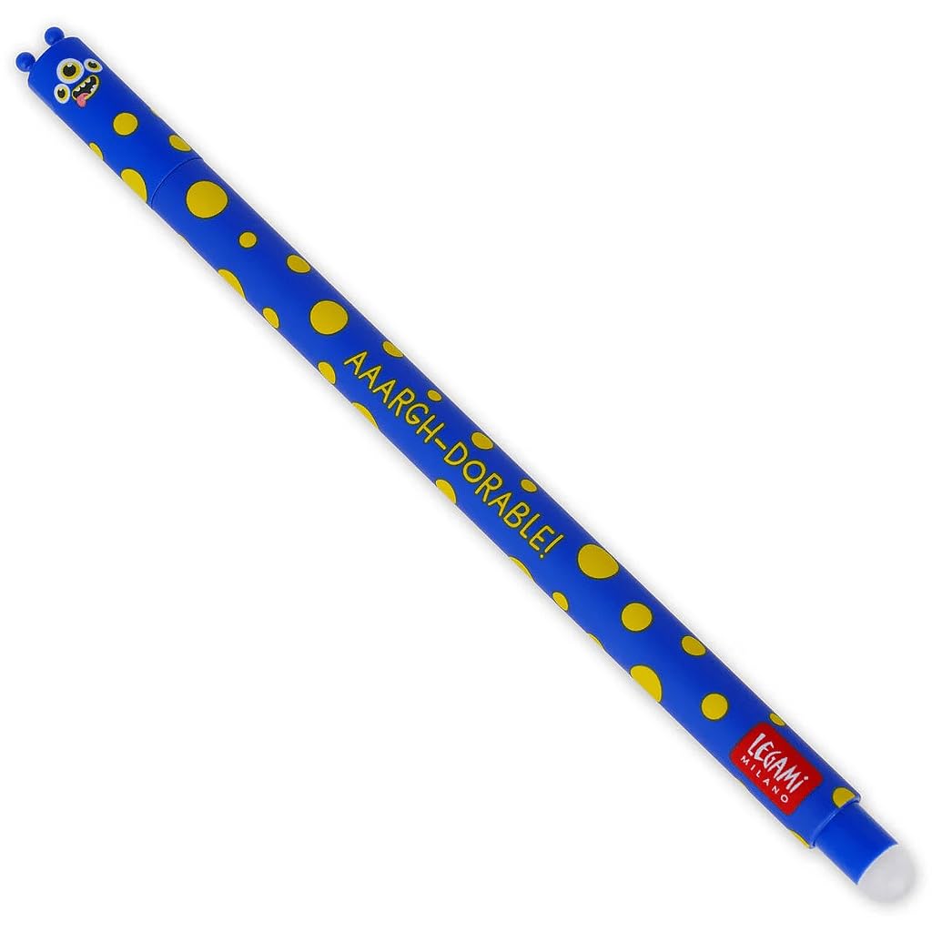 Legami - Erasable Gel Pen, Ball on the End to Remove Blue Thermosensitive Ink, Tip Diameter 0.7 mm