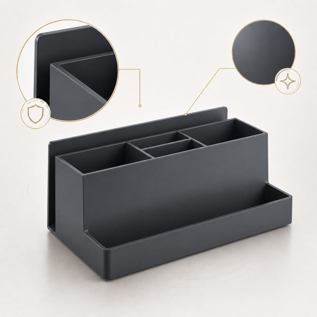 Acrimet Desktop Organizer - Multi Organizer Caddy Holder for Office, Home and School use (Plastic)