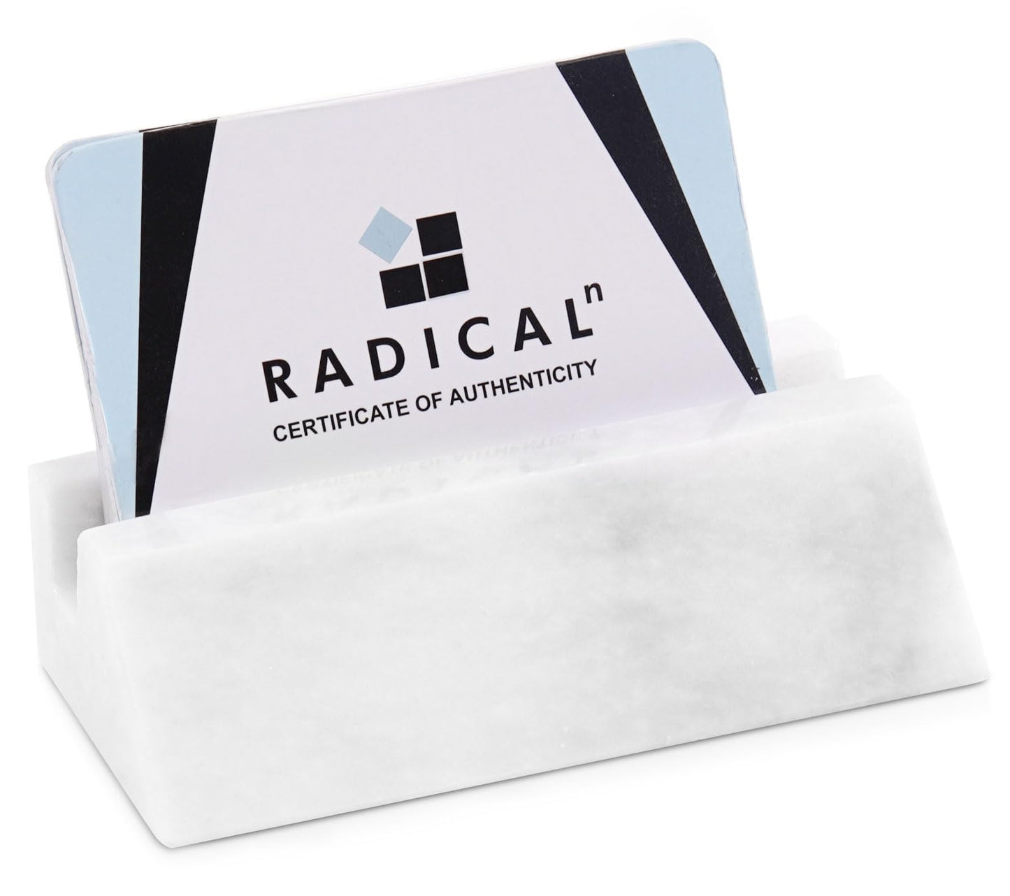 Marble Business Card Holder for Desk Organizer Stand 25 Cards Display