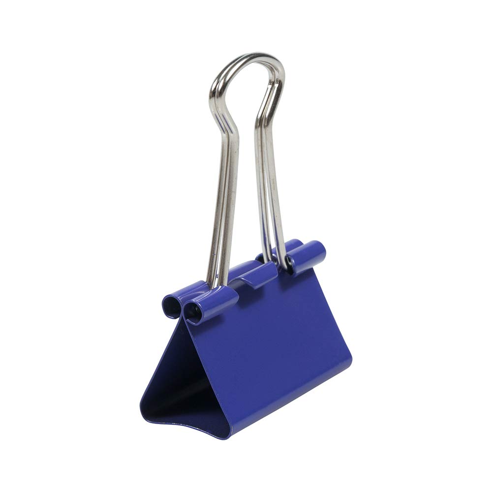JAM PAPER Colorful Binder Clips - Medium - 1 1/4 Inch (32 mm) - Purple Binderclips - 15/Pack