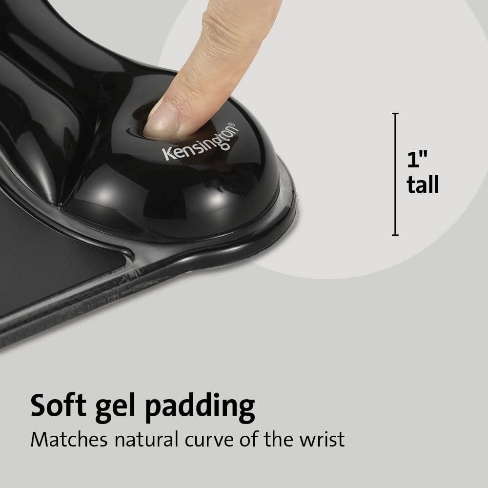 Kensington Duo Gel Wave Mouse Pad & Wrist Rest (K62413WW) Black
