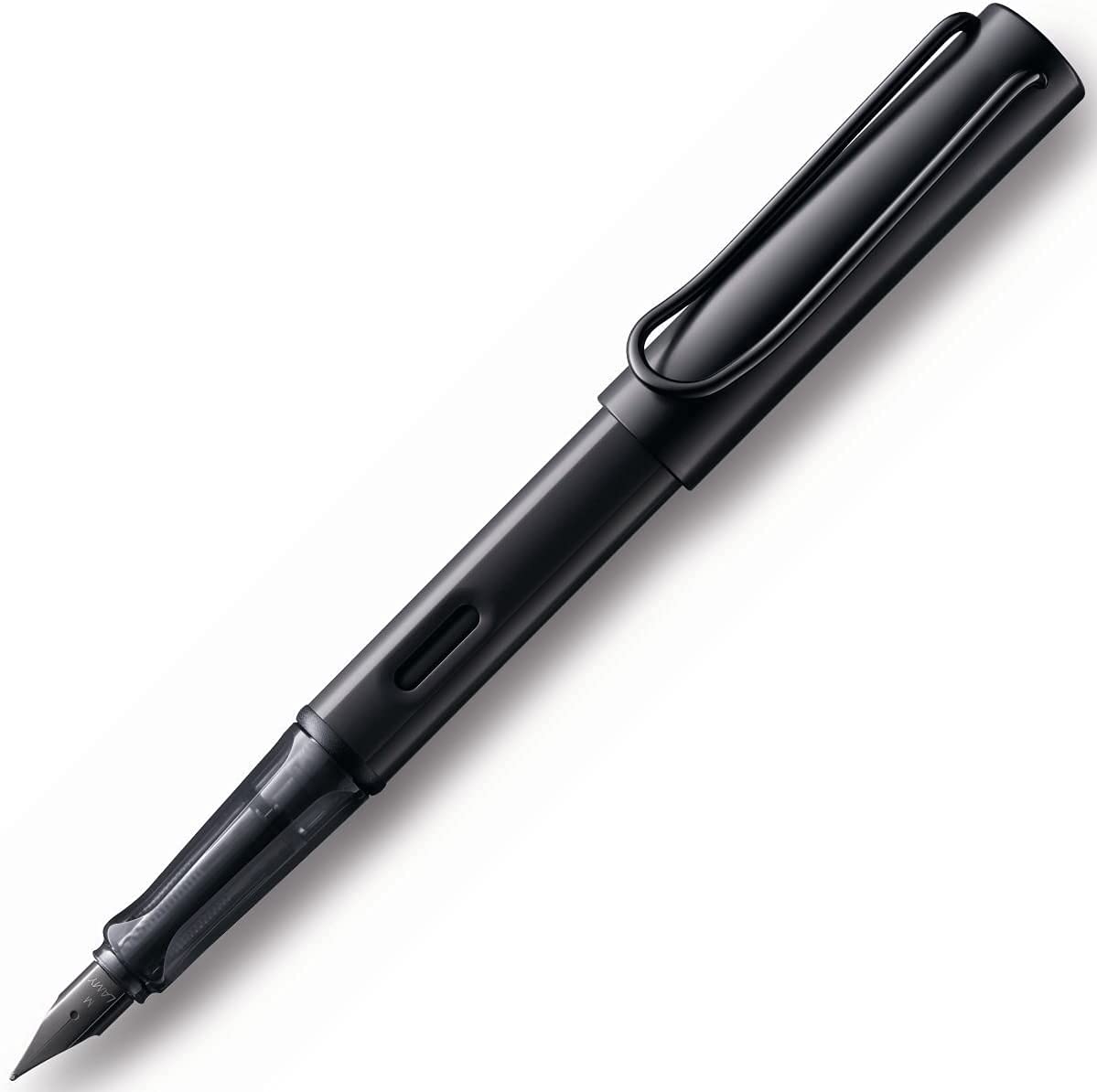 LAMY AL-star Black Fountain Pen with Ergonomic Grip & Black Steel Nib in Size F - Lightweight