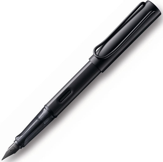 LAMY AL-star Black Fountain Pen with Ergonomic Grip & Black Steel Nib in Size F - Lightweight