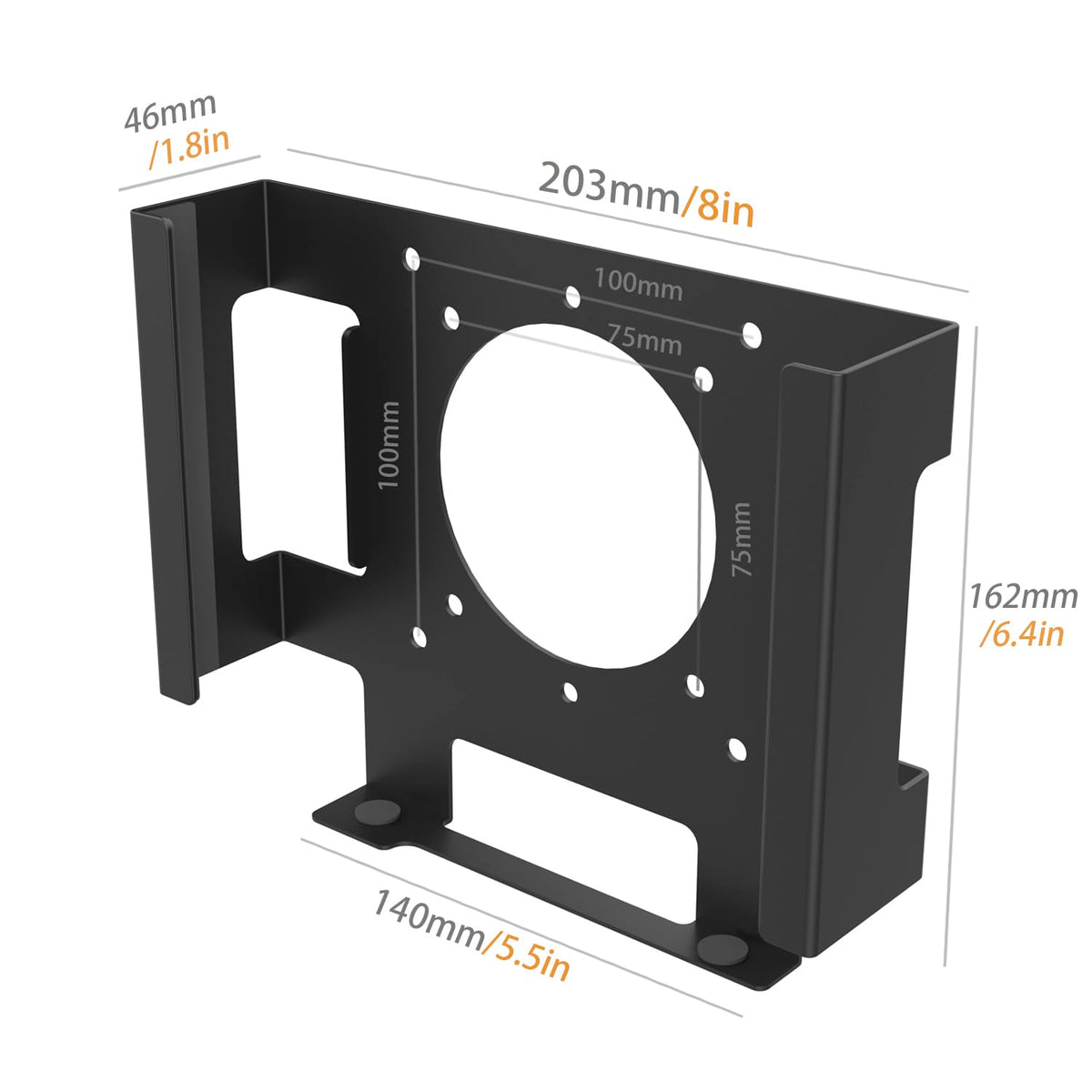 bylitco Under Desk or Monitor Vesa Metal Mount for Mac mini M1/M2 pro