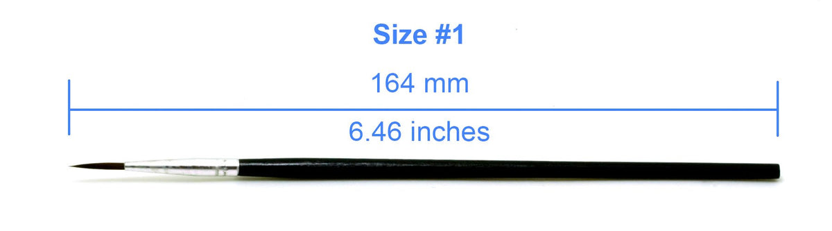 50 Pcs Fine Detail Synthetic Paint Brush Set, Pointed Round Size #1 Large