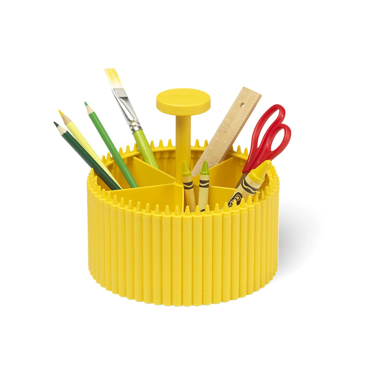 Crayola Round Storage Organizer - Creative Kids Desk Organizer With 5 Sections For Storing Pens