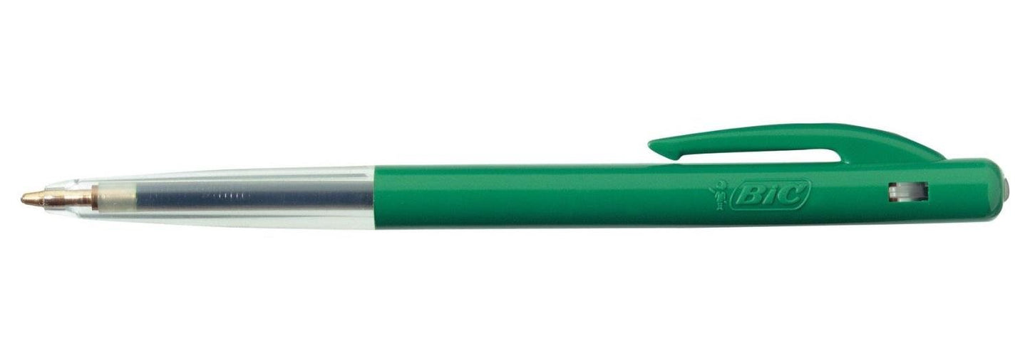 BIC M10 Medium Clic Pens - Green (Box of 50)