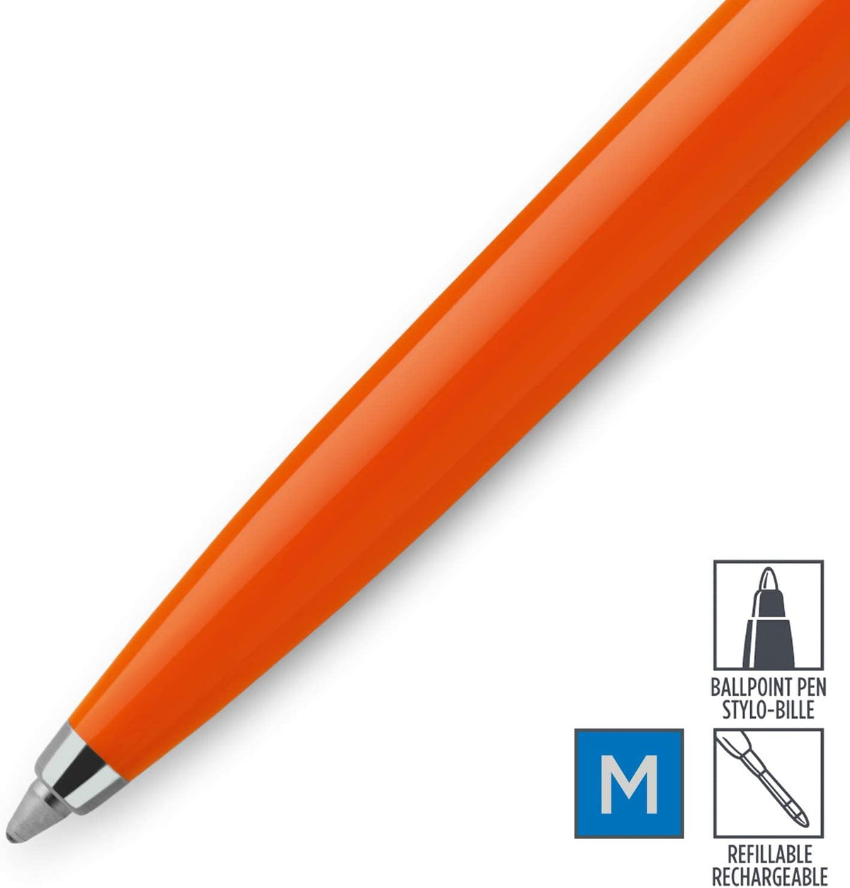 Parker Jotter Originals Ballpoint Pen Collection, '90s Retro Orange Finish, Medium Point, Black