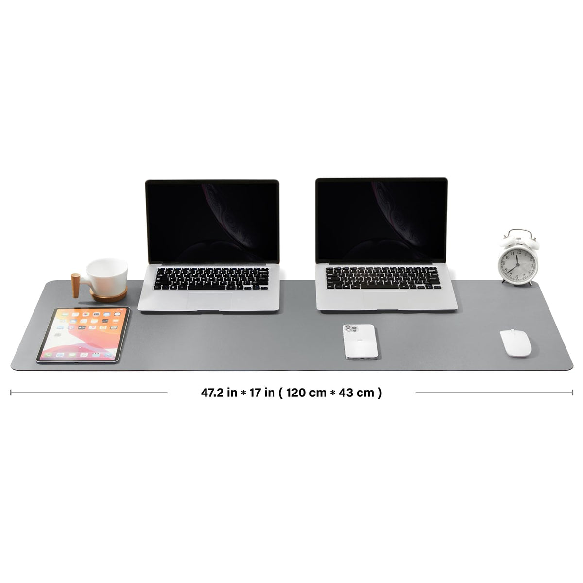 Large Desk Mat - 47.2"x 17" Non-Slip PU Desk Pad for Office and Home - Ideal for Large Mouse Pad