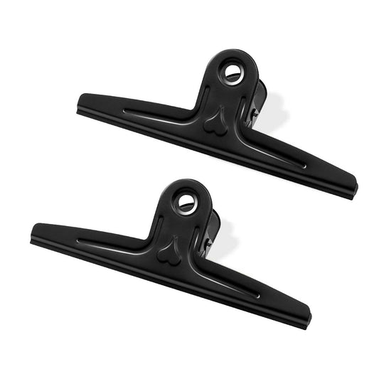 Coideal Extra Large Bulldog Clips Black, 2 Pcs Heavy-Duty Jumbo Bull Clips 30cm XXL Stainless Steel