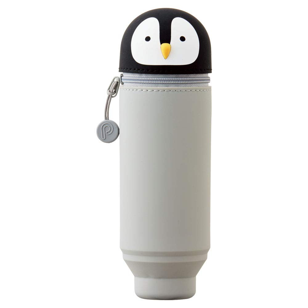 LIHIT LAB Kawaii Japanese Penguin Stand Up Pencil Case For School Office College, Cute School