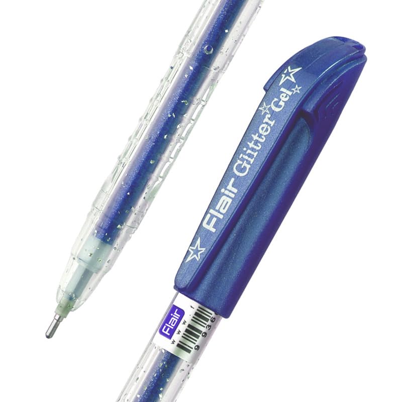Aeiniwer Xtra Sparkle Glitter Gel 10 Colours Xtra Sparkle Gel Pen by Flair (Pack Of Five = 50 Pens)
