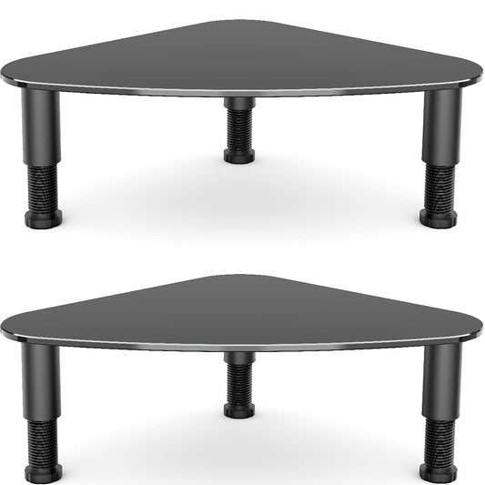 Hemudu 2 Pack Computer Monitor Riser | Triangle Save Space Desktop Corner Stand for Computer