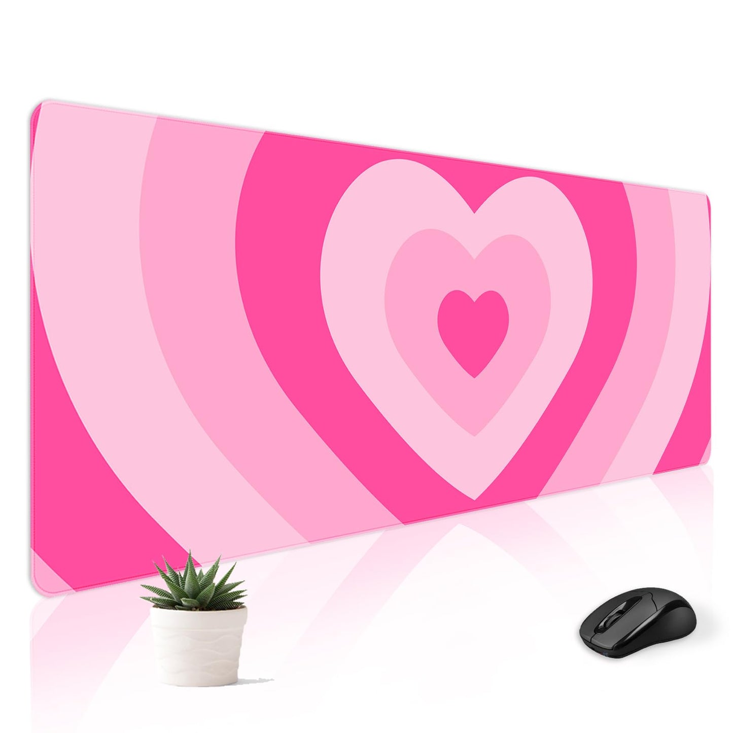 Stanoha Cute Desk Mat for Keyboard Desktop Extra Large Mouse Pad, Heart