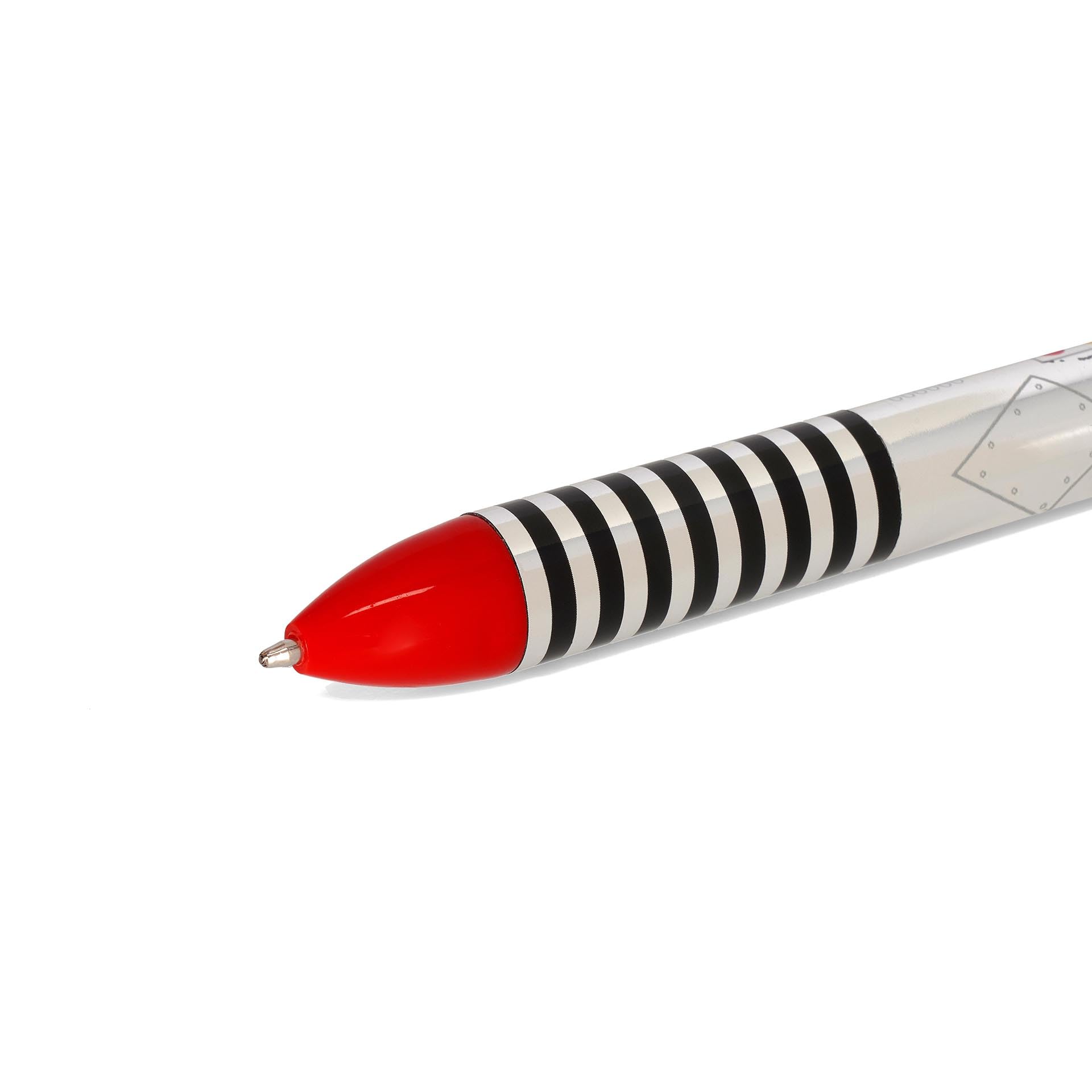 LEGAMI - Two-Tone Click&Clack Pen, Red and Black Ink, Click & Clack Pen, Cute Robot Pen, Gift Idea