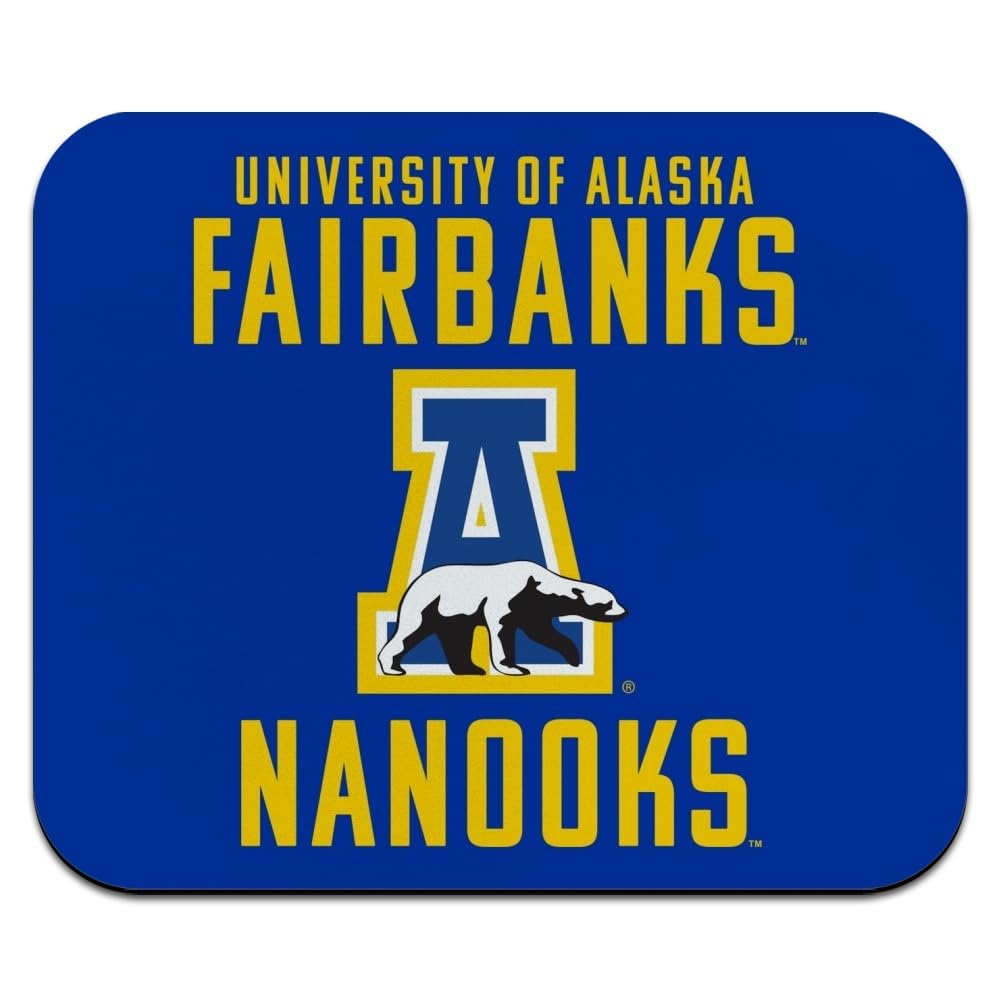 University of, Fairbanks Nanooks Logo Low Profile Thin Mouse Pad Mousepad