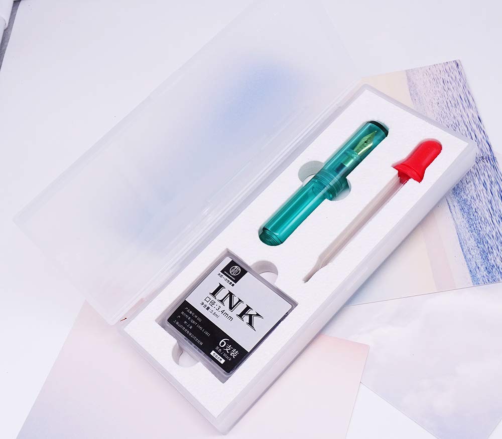 erofa Wancai Mini Fountain Pen (Extra Fine Nib 0.38mm) Pocket-Size Travel Short Writing Gift Pen