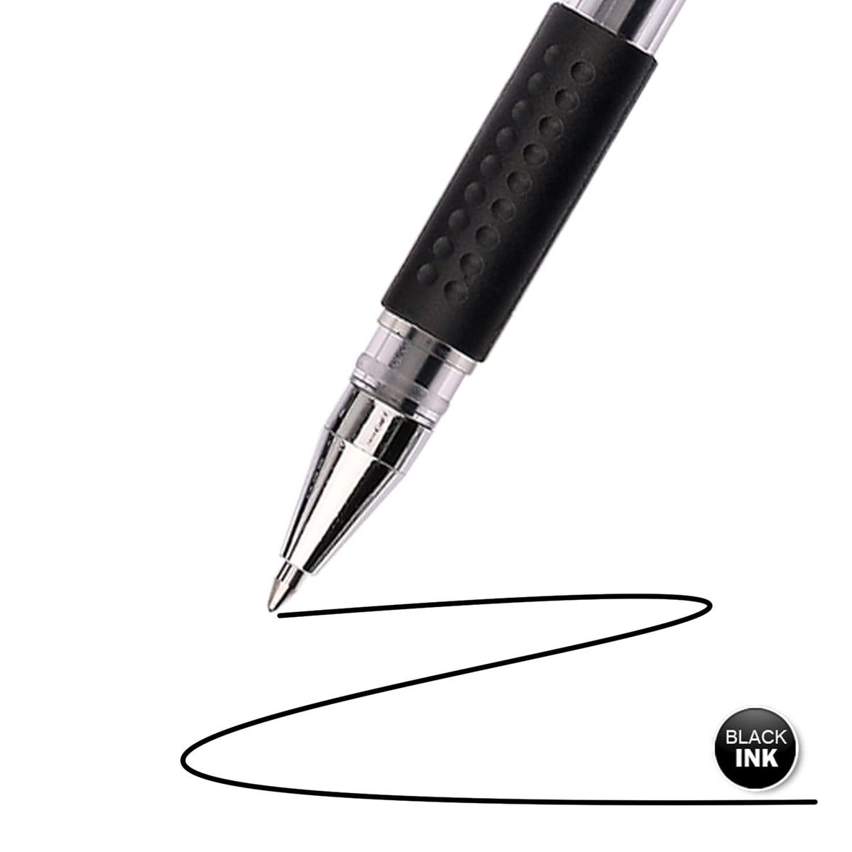 Sikao Black Gel Pens Bulk, 60 Pack 0.7mm Fine Point Gel Ink Rollerball Pens, Smooth Quick-Dry Black