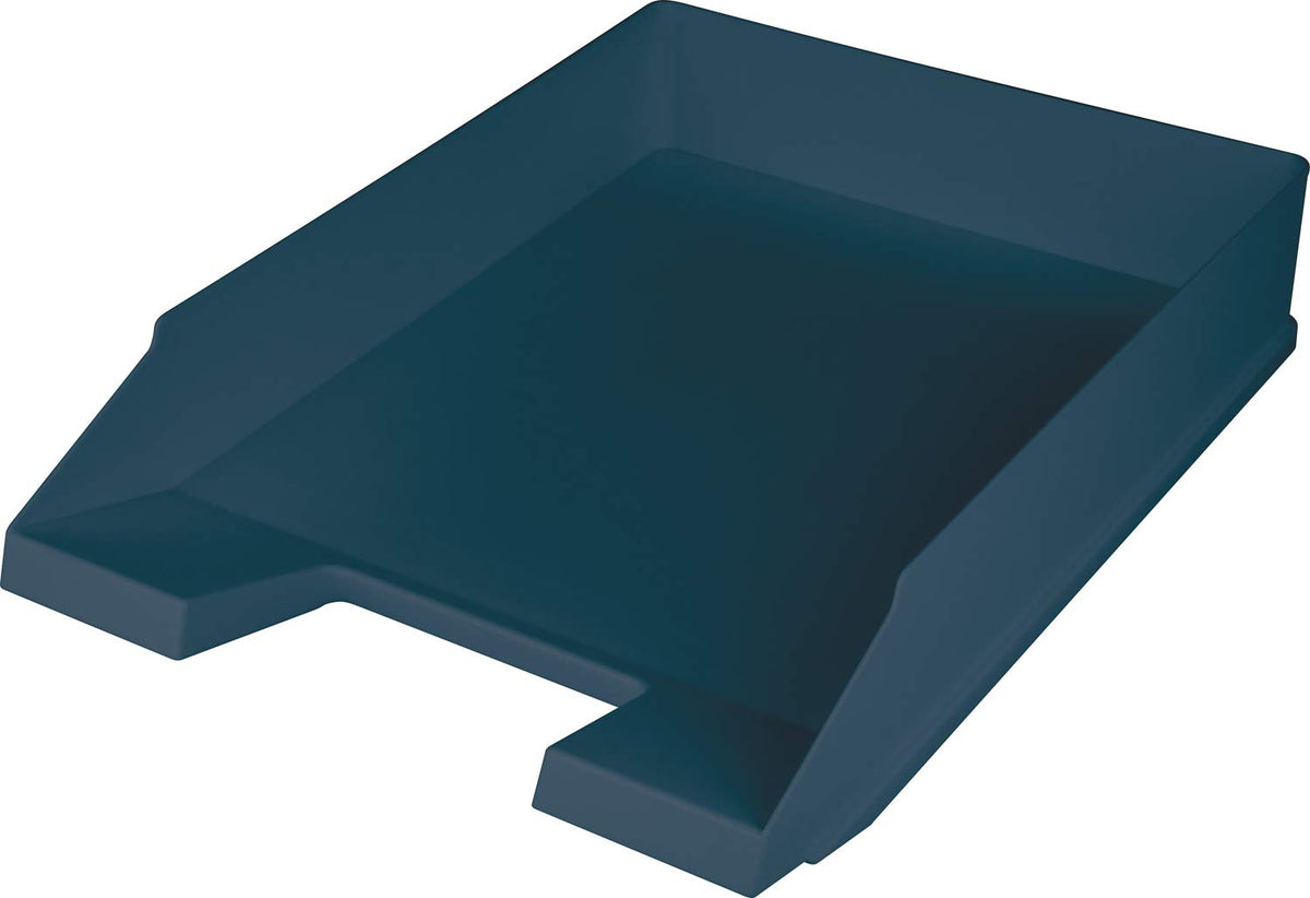Helit The Green Staff Letter Tray DIN A4-C4 Recycled Plastic Blue Angel Certified Pack of 1 Blue
