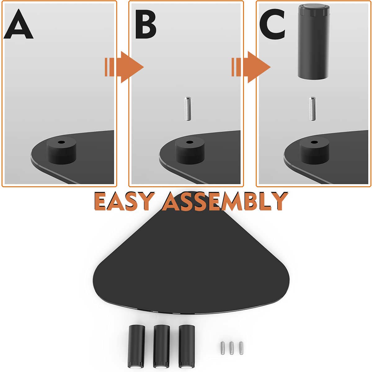 Hemudu 2 Pack Computer Monitor Riser | Triangle Save Space Desktop Corner Stand for Computer