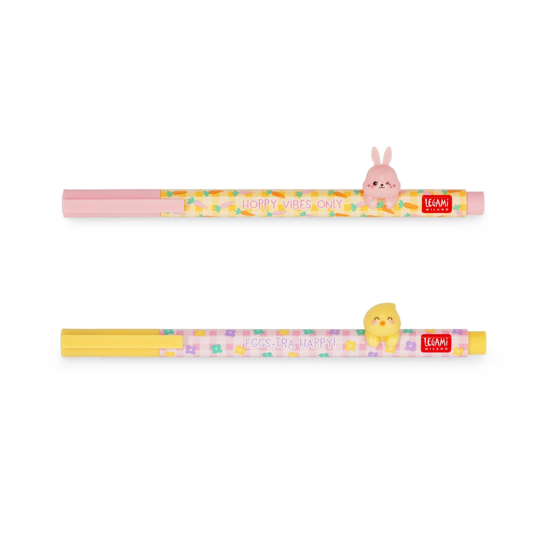 Legami Set of 2 Lovely Friends Hoppy Easter Limited Edition Gel Pens Removable and Reusable