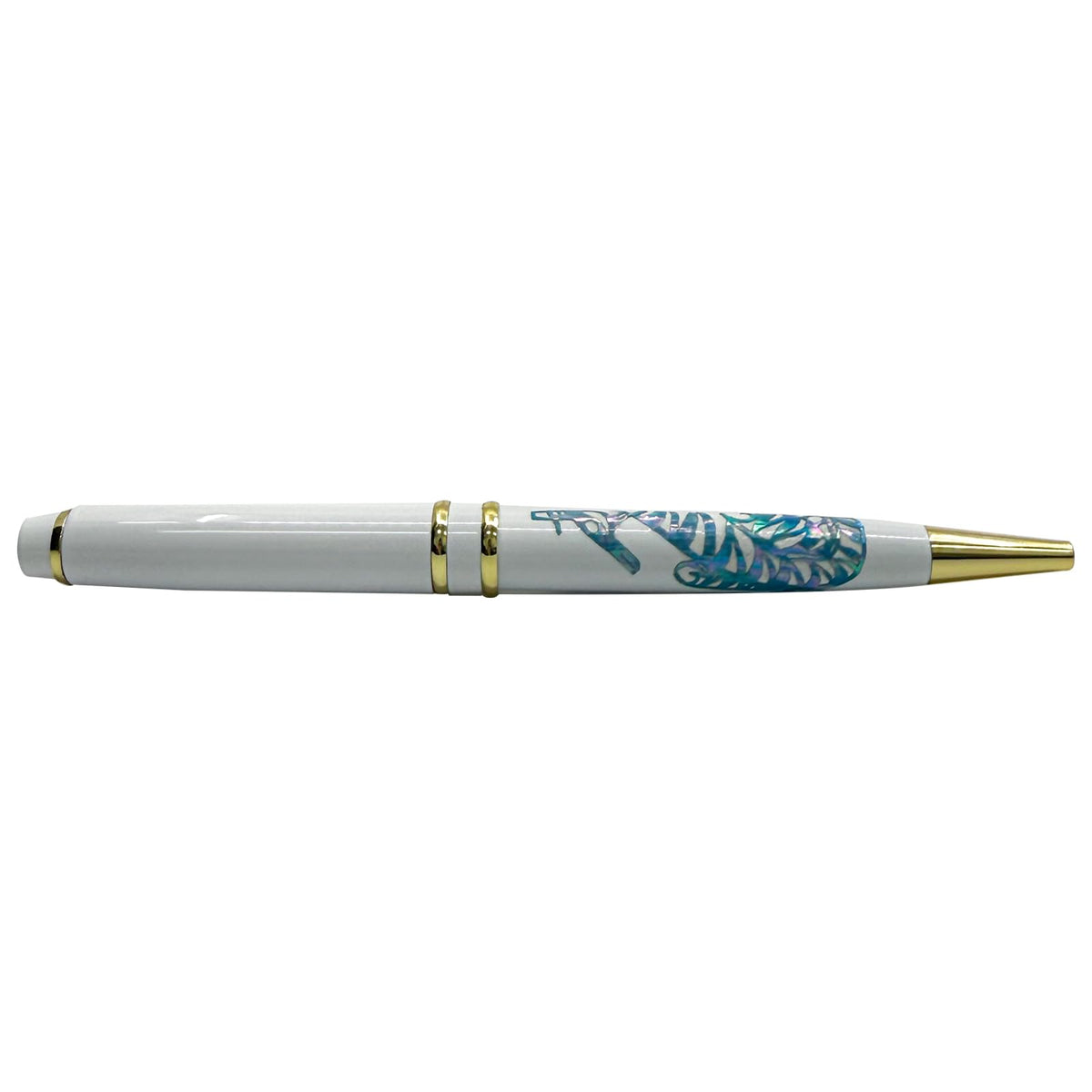 Nacreh Inlay Mother of Pearl Design Handmade Ballpoint Pen Retractable Executive Gift Rollerball