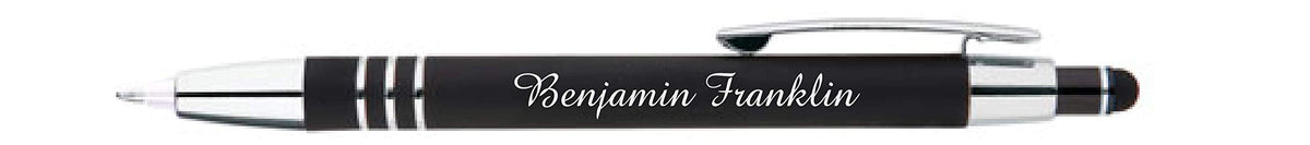 ExpressDesigns™ - Personalized Pens Gift Set - 2 Pack of | LED Flashlight Soft Touch Metal Pens