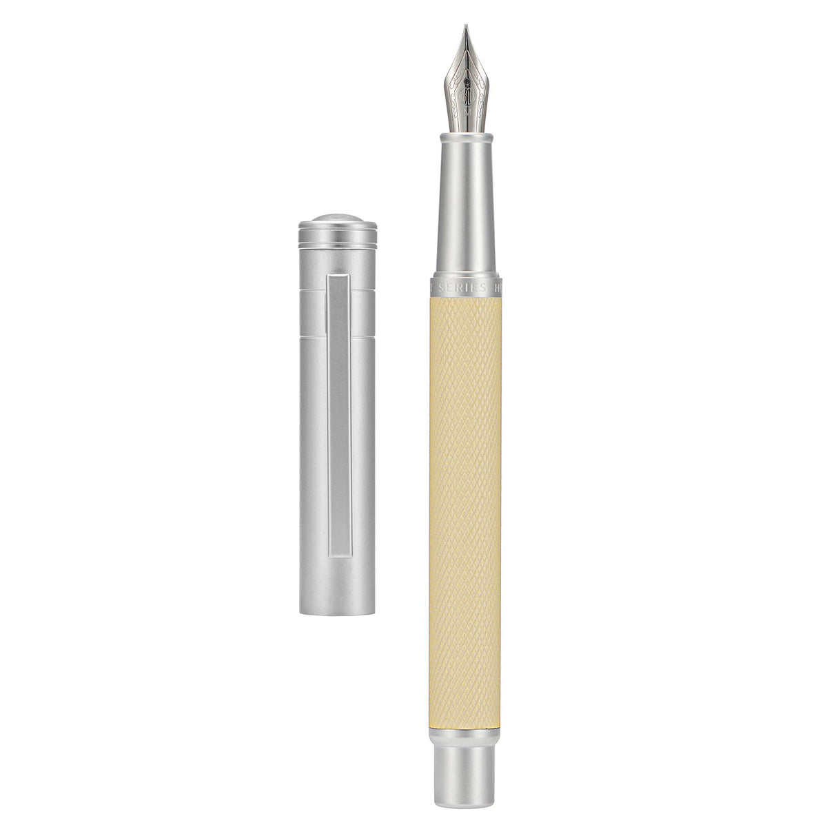Hongdian Silver Birch Forest Aluminum Fountain Pen Medium Nib with Metal Box Writing Pen Set'1