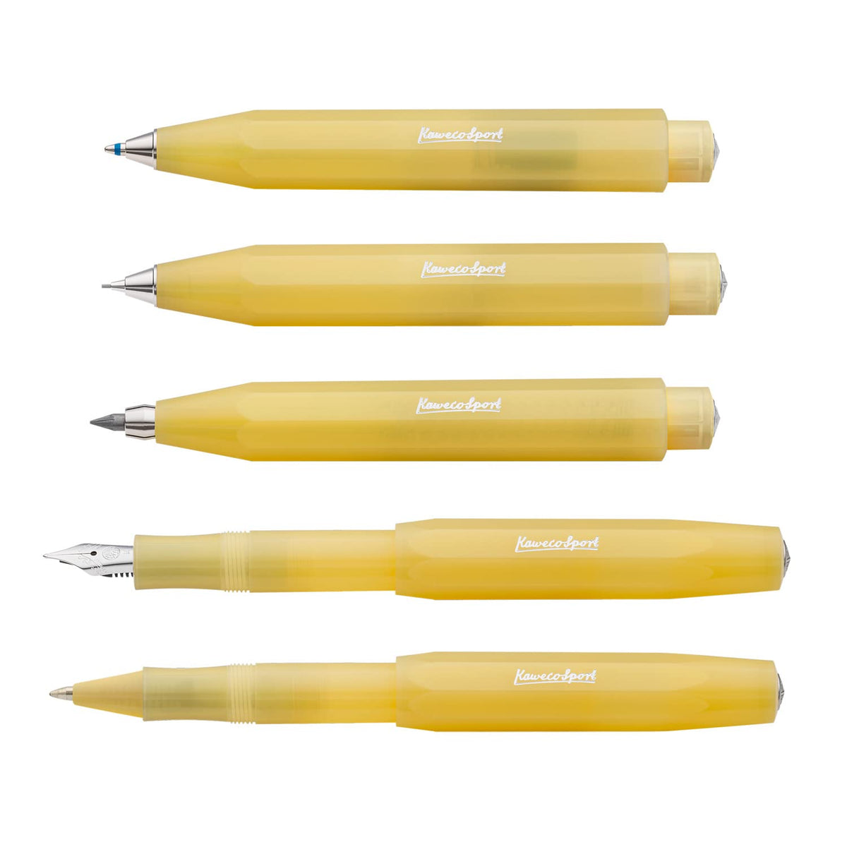 Kaweco Frosted Sport Fountain Pen - Sweet Banana, Extra-Fine