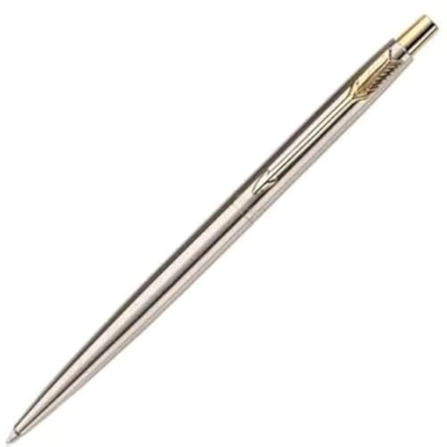 Parker Classic Stainless Steel Ballpoint / Ball Pen Chrome / Gold Clip GT by Parker