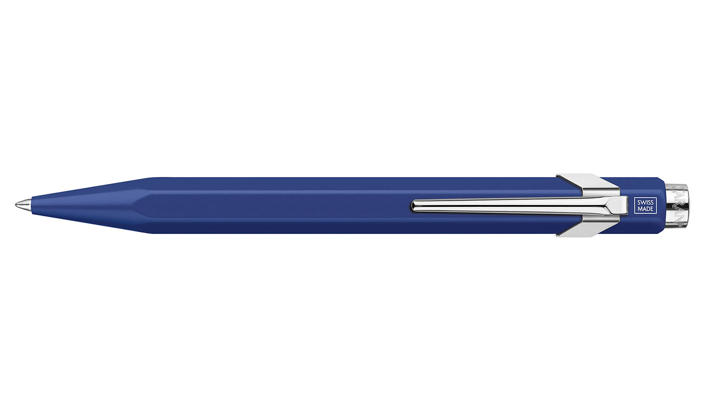 Caran d'Ache Rollerball Pen, Matte Blue, Slim Pack