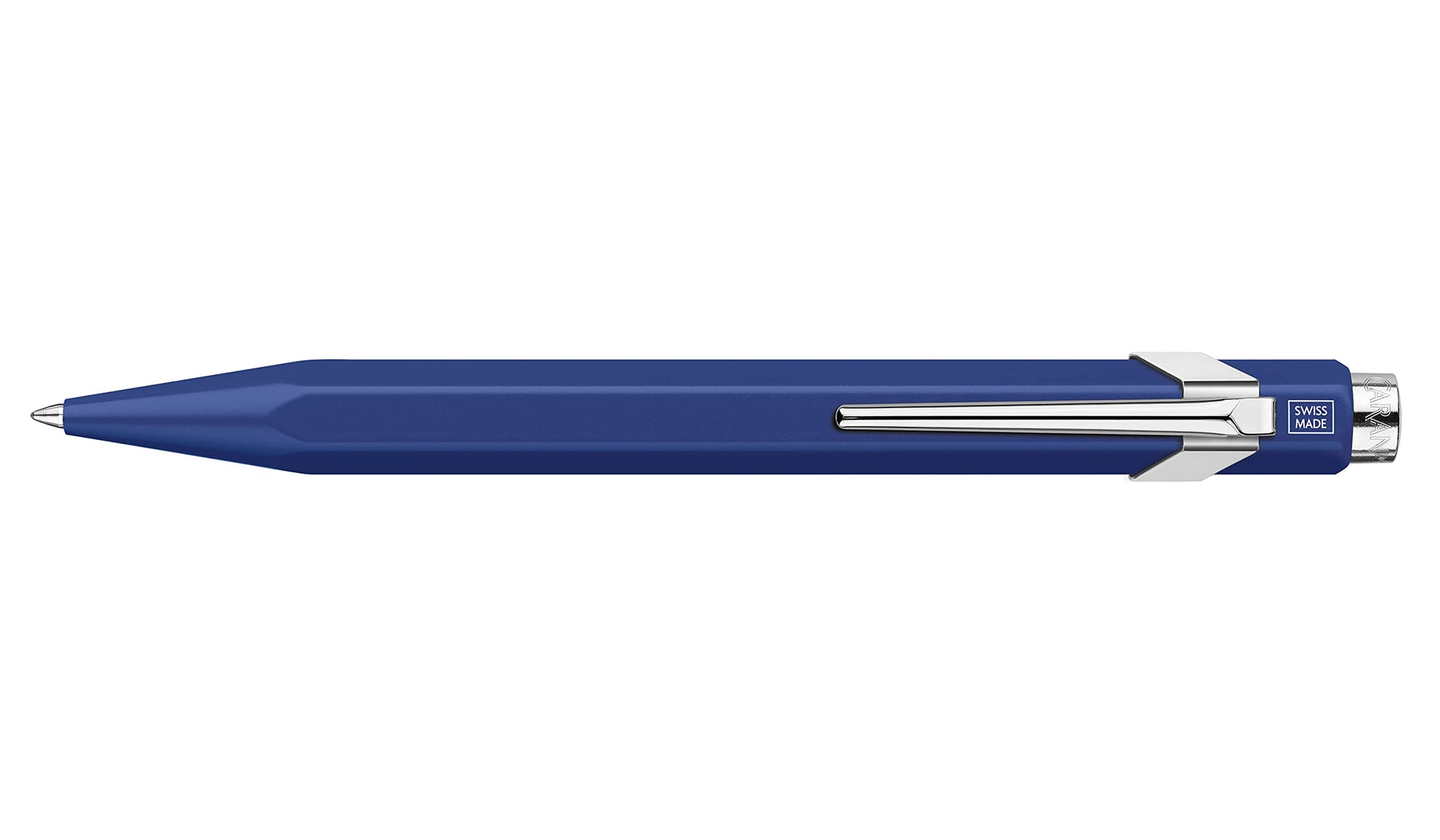Caran d'Ache Rollerball Pen, Matte Blue, Slim Pack