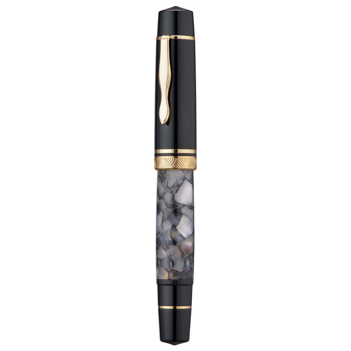 erofa Majohn P139 Fountain Pen Medium Nib Brass Piston System Large Capacity Writing Pen with Box