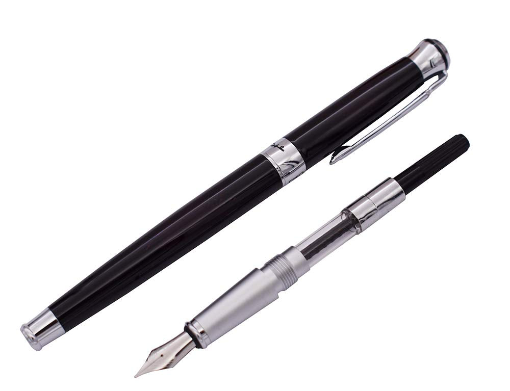 Lanxivi Picasso 903 Fountain Pen Fine Nib Red Marble Sweden Flower King with Pen Box Set