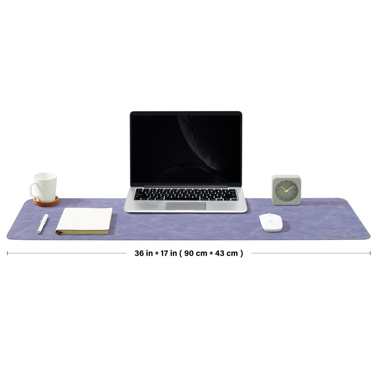 Distressed Leather Desk Mat - Non-Slip PU Desk Pad for Office and Home - Desk Organization and