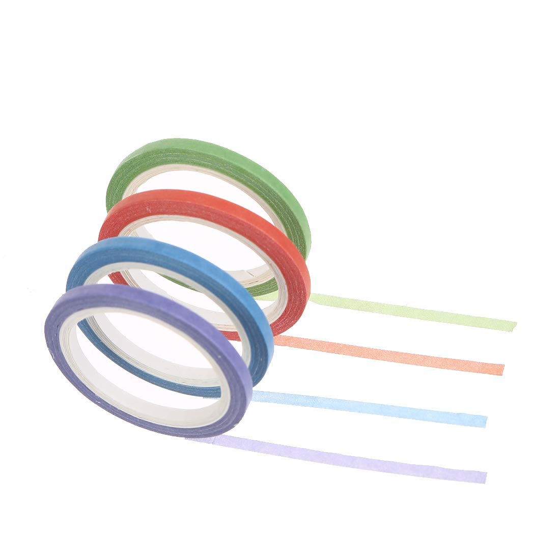 20 Rolls Rainbow Washi Tape Slim,Foil Gold Skinny Decorative Masking Washi Tapes,3MM Wide DIY