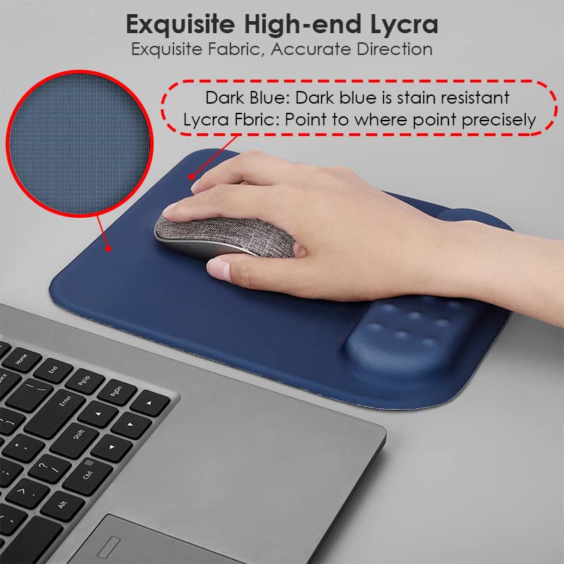 IFAN Mouse Pad with Gel Wrist Support Rest Ergonomic Mouse Pad with Wrist Support High Elasticity