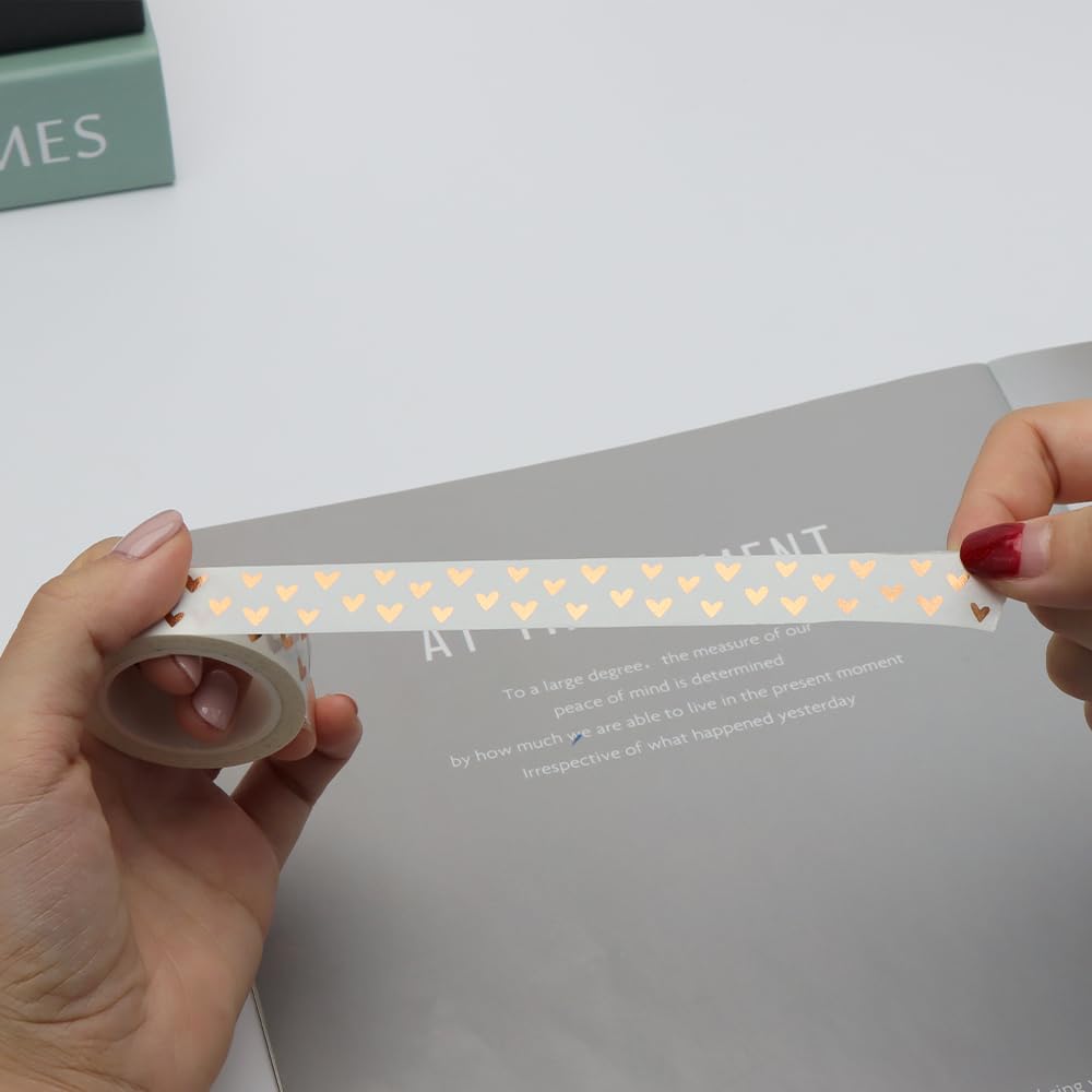 3 Wedding Washi Tapes Foil Hearts Love Craft Tape Masking Tape