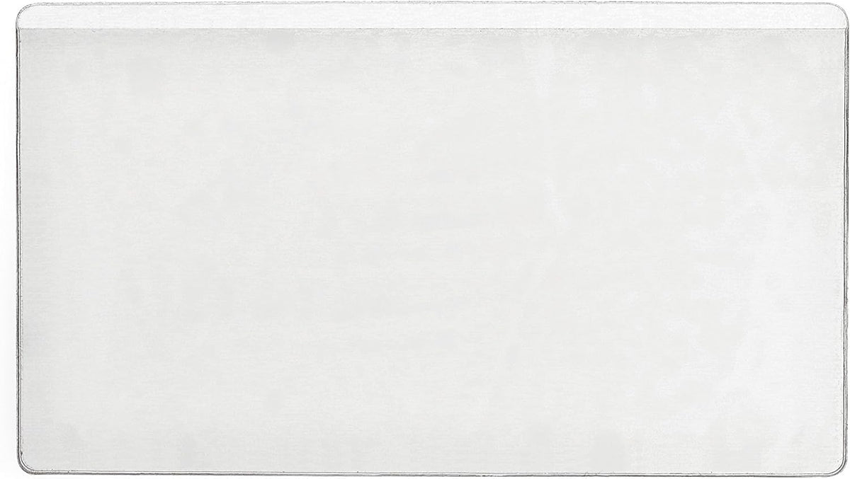 Durable POCKETFIX Self Adhesive Business Card Pockets - German Made Sticky Back Plastic Holder