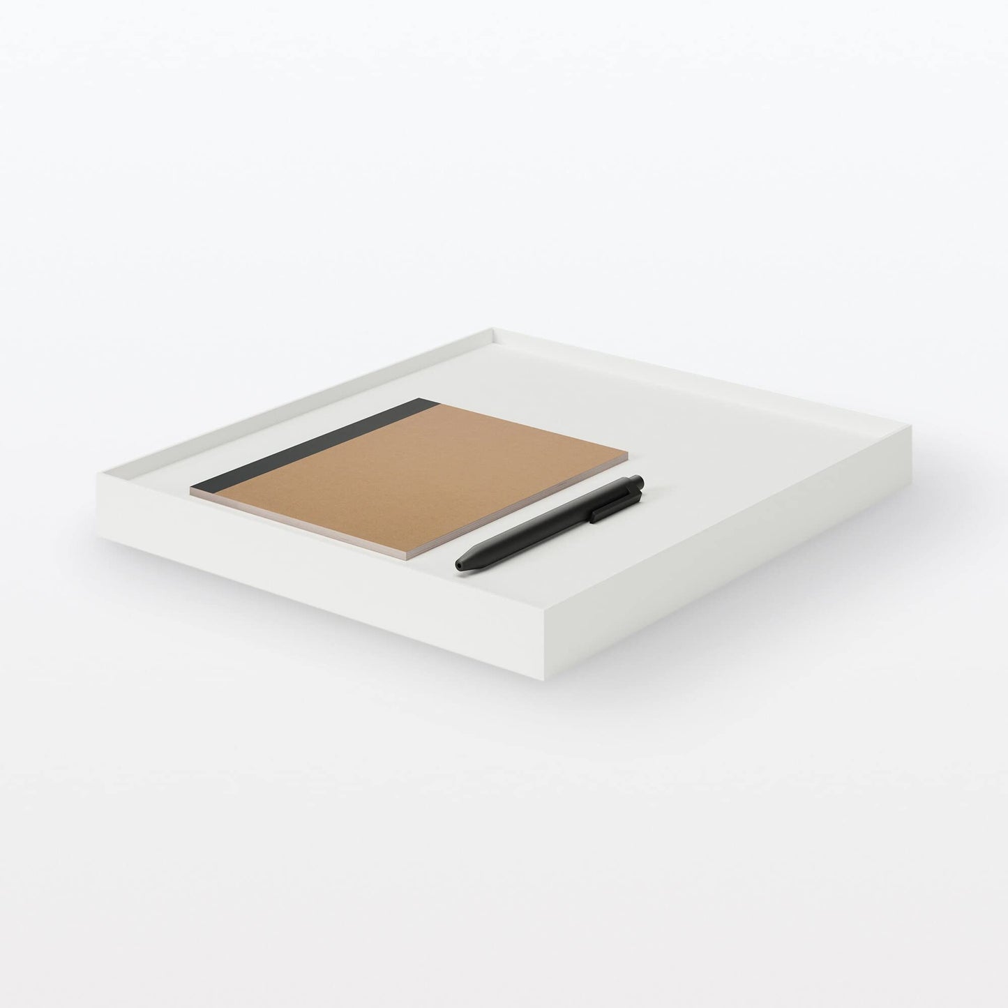 MUJI 44902868 Polypropylene File Box Standard Caster Lid White Gray, 9.8 in Width