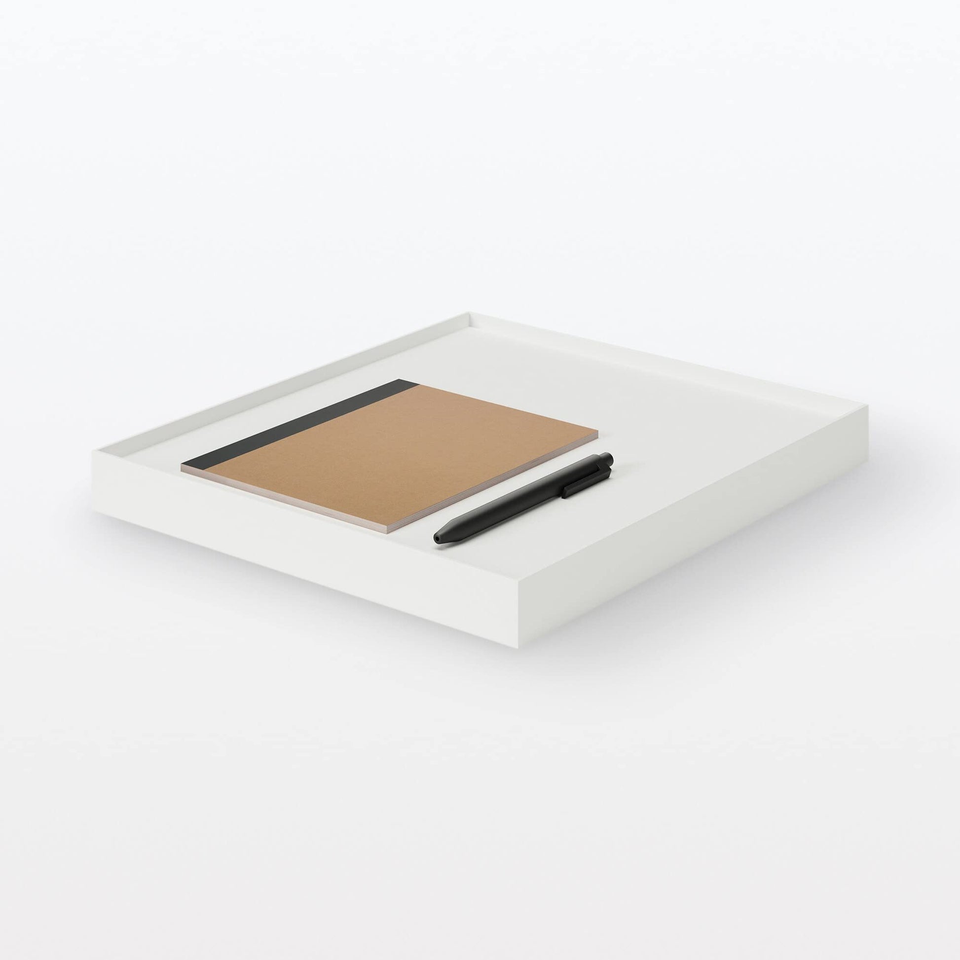 MUJI 44902868 Polypropylene File Box Standard Caster Lid White Gray, 9.8 in Width