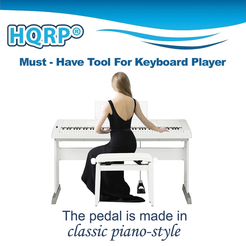 HQRP Sustain Pedal compatible with Yamaha YPG-235 / YPG-535 / YPT-230 / YPT-330 / YPT-240 /