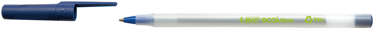 Bic ECOlutions Round Stic Ballpoint Pen in Blue, Line Width 0.4 mm, Pack of 60, Ideal for the