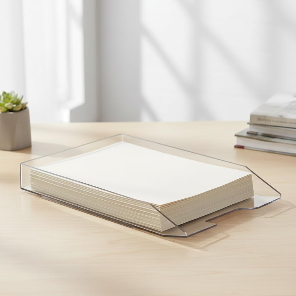 Acrimet Stackable Letter Tray Front Load, Letter Size, Stacking Document Desk Office Paper